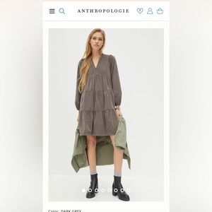 Anthropologie Pilcro Maeve Harper Corduroy Dress
